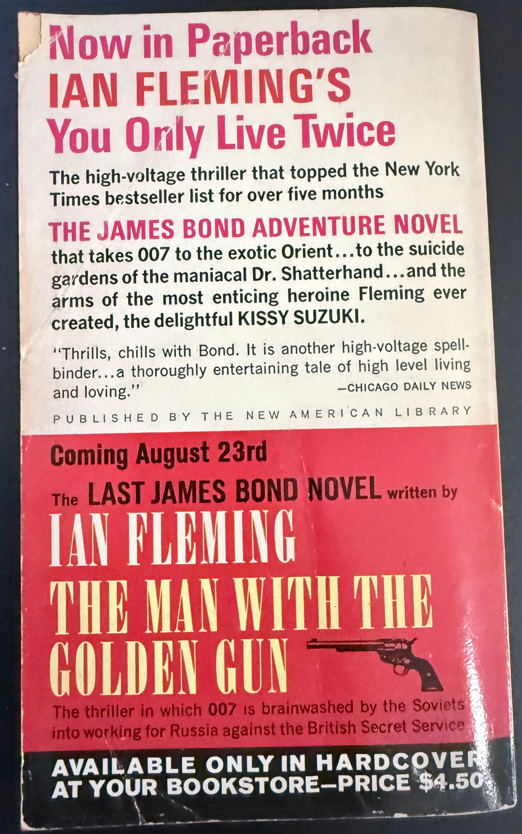 You Only Live Twice — Ian Fleming — Signet P2712, First Printing (1965)