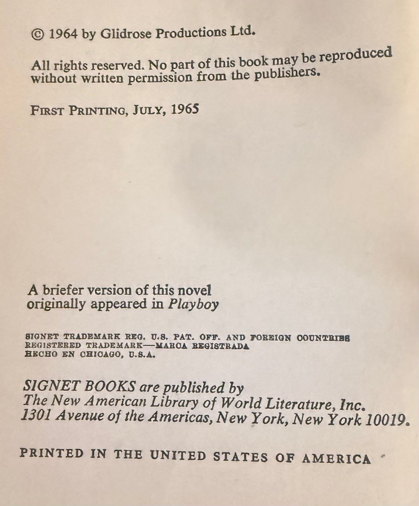You Only Live Twice — Ian Fleming — Signet P2712, First Printing (1965)