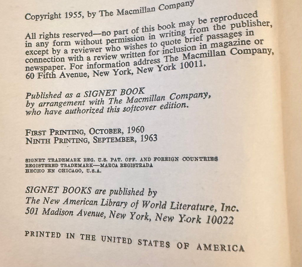 Moonraker by Ian Fleming — Signet D2053, 9th Printing 1963