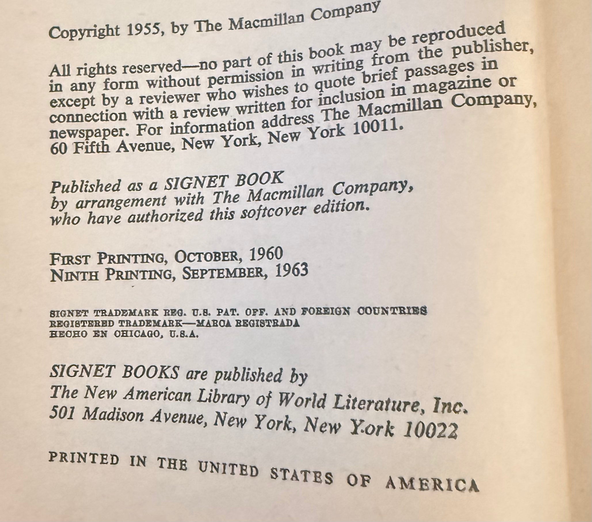 Moonraker by Ian Fleming — Signet D2053, 9th Printing 1963