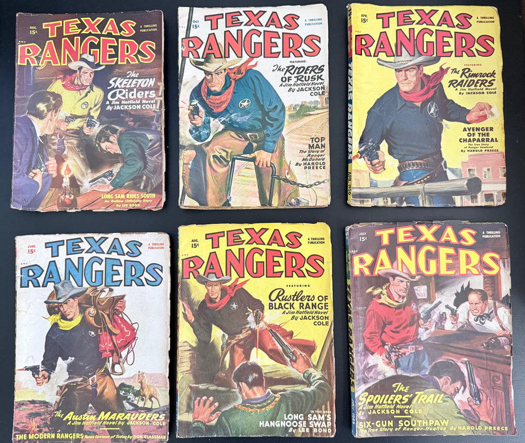 Texas Rangers Western Pulp Magazines — Lot of 6, 1949–1950