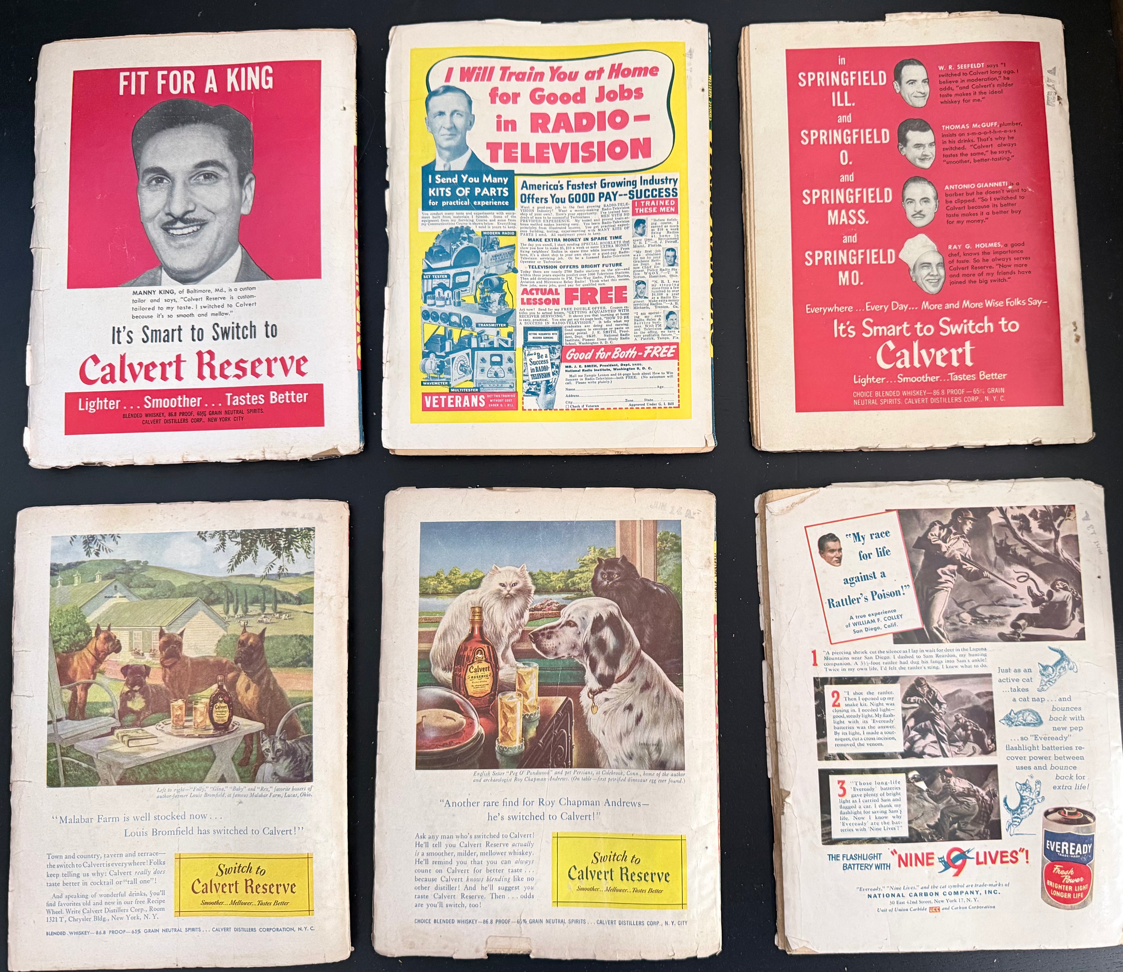 Texas Rangers Western Pulp Magazines — Lot of 6, 1949–1950