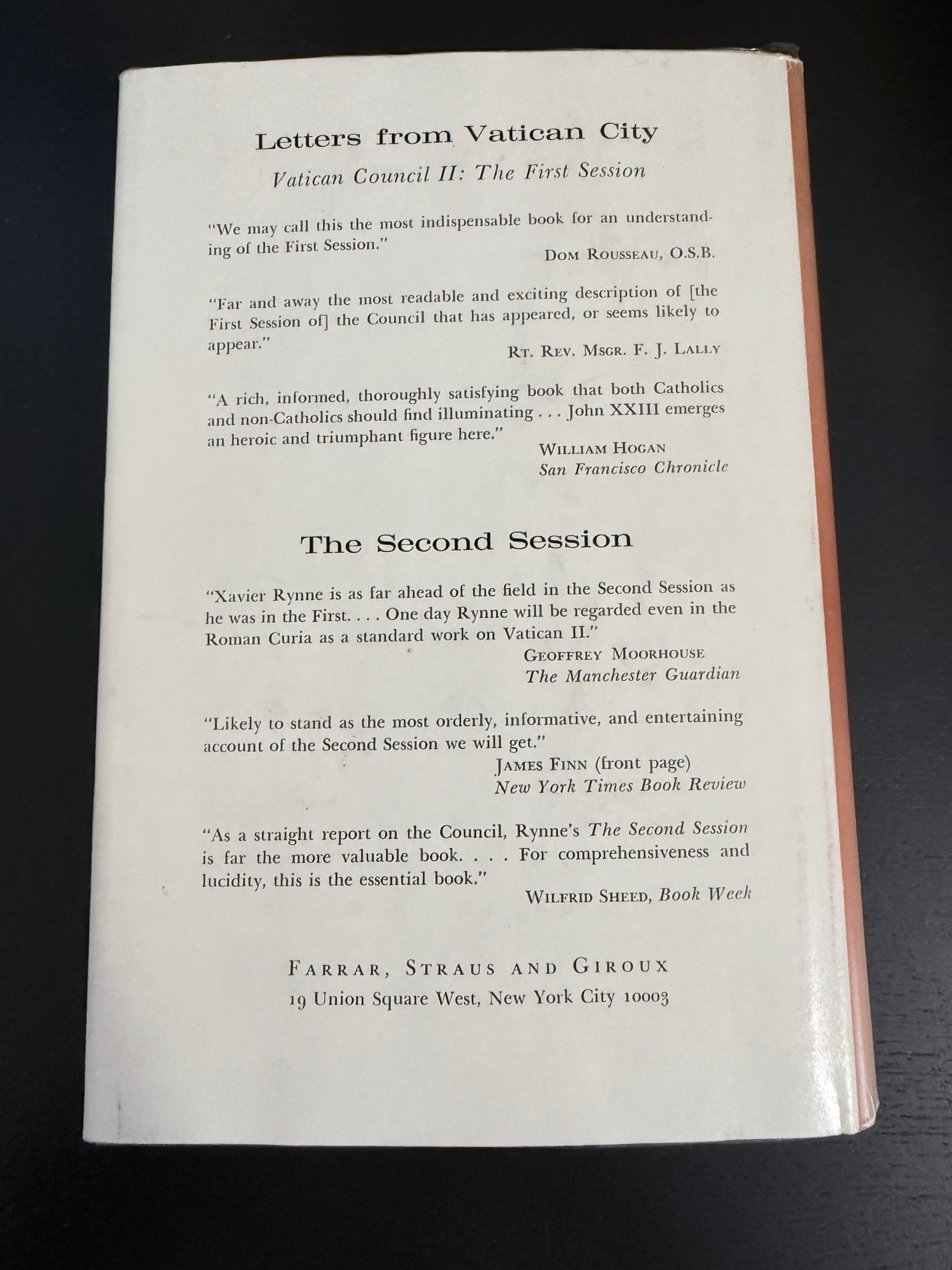 The Third Session by Xavier Rynne — 1965 First Printing, Vatican II